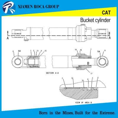 Cat 325c Excavator Hydraulic Cylinder 1799764 Cat Type Hydraulic Cylinder for Excavator