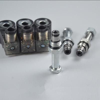 DHF08-224 Solenoid-operated, 2-way, normally closed, spool-type, direct-acting, screw-in hydrauliccartridge valve