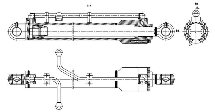 Double Acting Scraper Hydraulic Cylinder Used in Construction