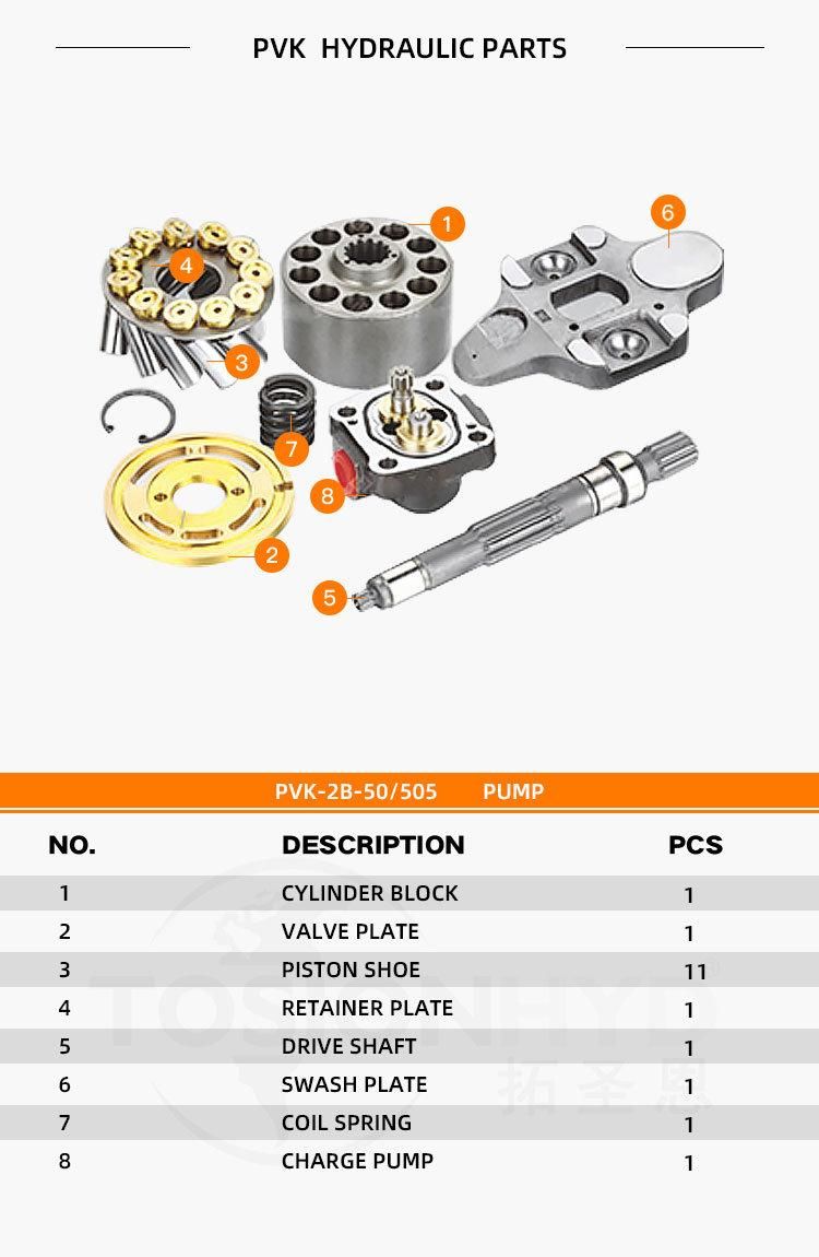 Zax55 Hydraulic Pump Parts with NACHI Spare