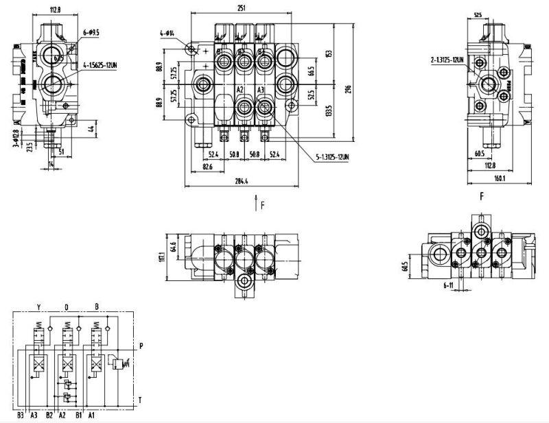 Hchc High Pressure Hydraulic Multi-Way Control Valve Sdv70-G25L