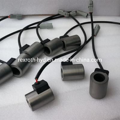 Excavator Oil Pump Coil Solenoid Valve Coil Hydraulic Valve Coil R902602641 24V 472881 PA6GS30 Displacement Electromagnet