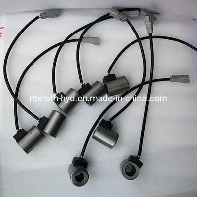 Excavator Oil Pump Coil Solenoid Valve Coil Hydraulic Valve Coil R902602641 24V 472881 PA6GS30 Displacement Electromagnet