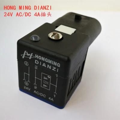 Solenoid Valve Plug Hongming Dianzi 24VAC-DC-4A 48 Doydz Tenda Ddfcc