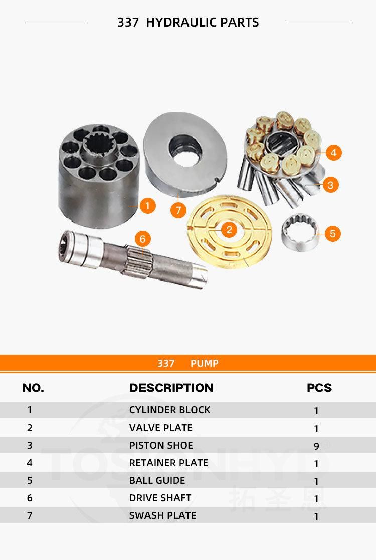 Bobcat337 Bobcat 337 Hydraulic Travel Motor Parts with NACHI Pump Spare Repair Kit