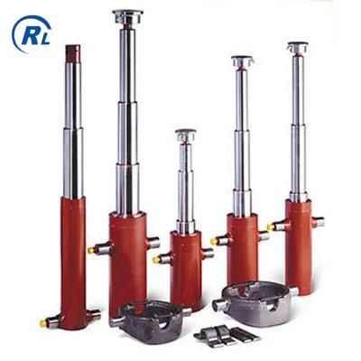 Qingdao Ruilan Customized Double Acting Three / Four / Five Stages Telescopic Hydraulic Cylinder