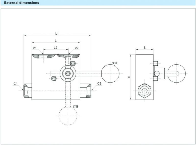 Mobile Hydraulic Single Pilot Operated Check Valves with Manual Shut-off