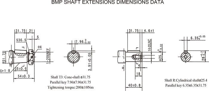 Bmph-315-H4-H-S-B Patriot Motor - SAE" a" 4-Bolt, 1" Parallel. 40 Dia Crosshole, 7/8-14 SAE