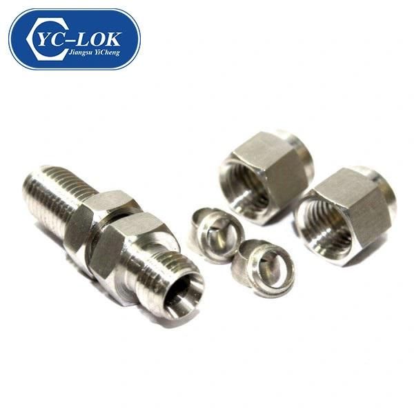 Yc-Bu Stainless Steel Bulkhead Union Straight Hydraulic Tube Fittings