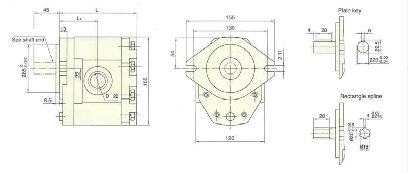 High Pressure Aluminum Alloy Hydraulic Gear Pump Cbfma-E540-Afps