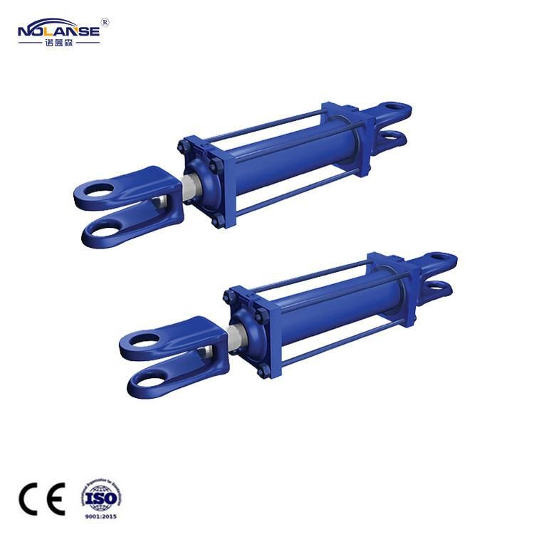 Trunnion Mounting Tie Rod Hollow Plunger Lift Double Acting Hydraulic Cylinder for Dump Truck