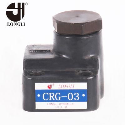 CRG-03 hydraulic back pressure control right angle check valve