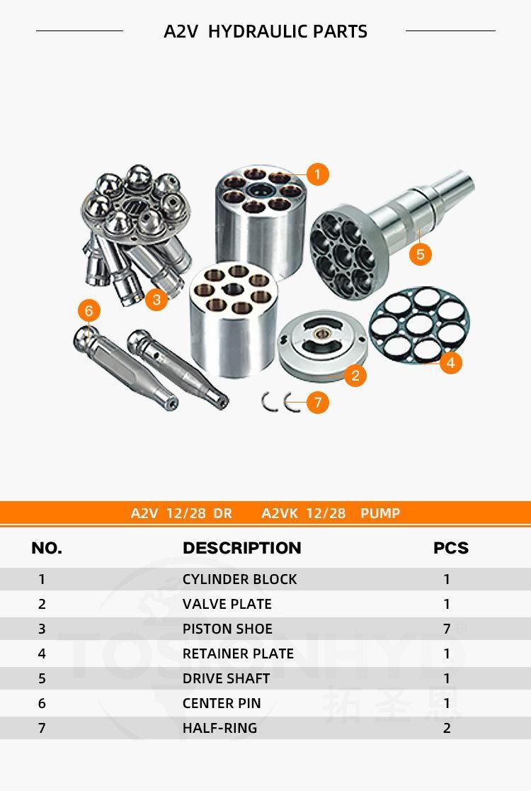 A20vo 60/95/190/260/520 A20vo60 A20vo95 A20vo190 A20vo260 A20vo520 Hydraulic Pump Parts with Rexroth Spare Parts Repair Kit