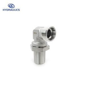 90 Degree Elbow Metric DIN Bulkhead Union Tube Adapter