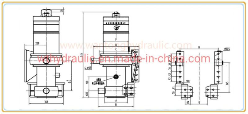 Front Lifting Straight Type Cylinder for Dump Truck Hydraulic Cylinder