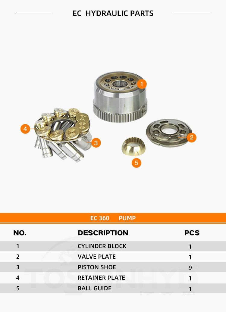 Ec360 Ec 360 Hydraulic Travel Motor Spare Parts with Volvo Repair Kit Spare Parts