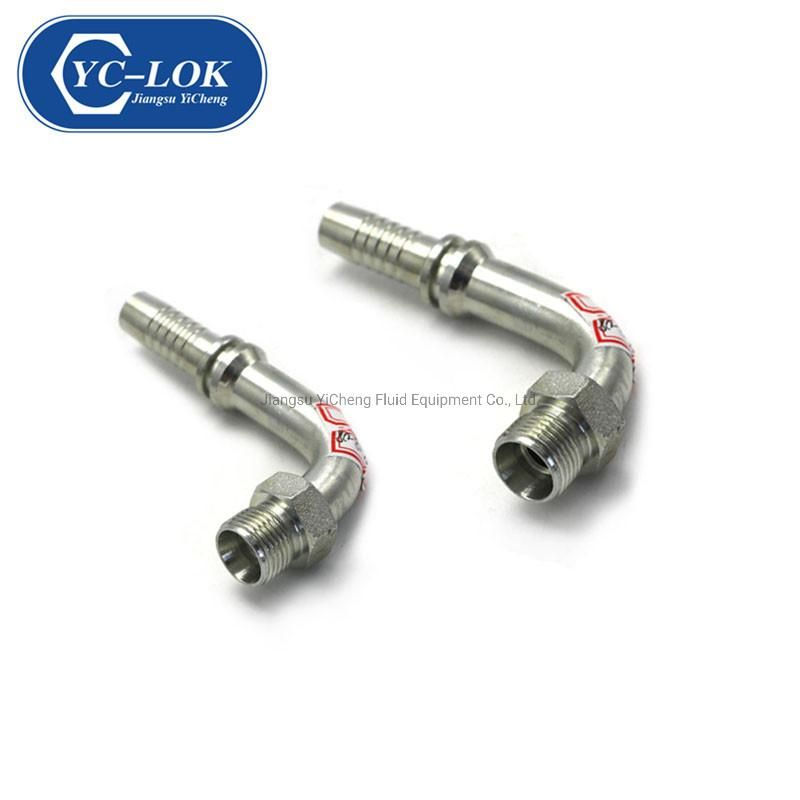 Galvanized Metric Elbow Male 24 Degree Cone Hose Fittings with CE