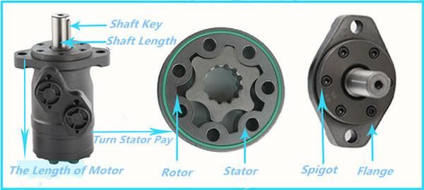 15.8 Gpm, 1250 Psi, Bmph-400-H4-K-P Hydraulic Motor