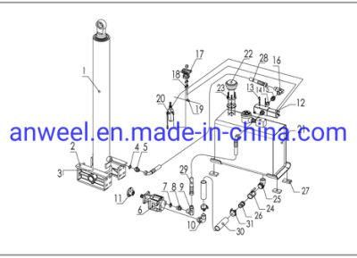 Telescopic Dumper Truck Hydraulic Cylinder Hydraulic System for IATF 16949: 2016