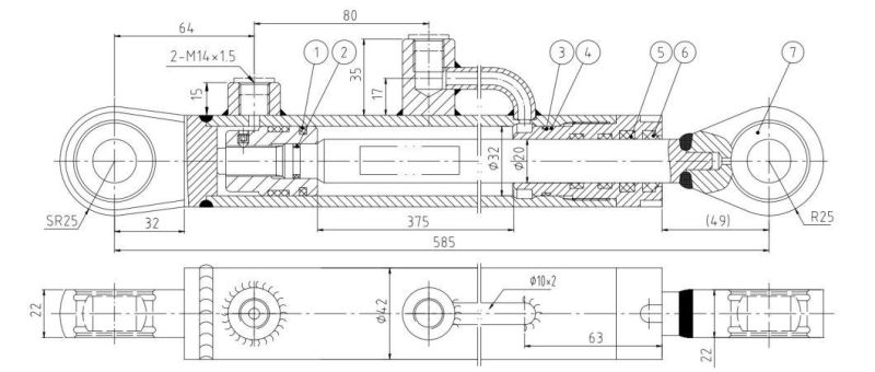 Chinese Supplier Hydraulic Cylinder Hsg32/20 for Sale