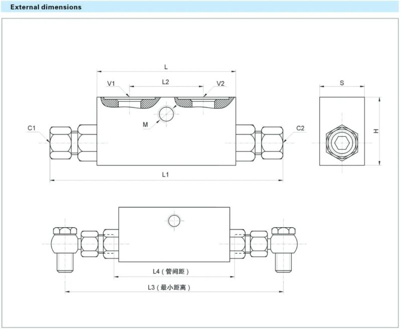 Mobile Hydraulic Pilot Type Double Check Valve 12mm Articulated Mounting