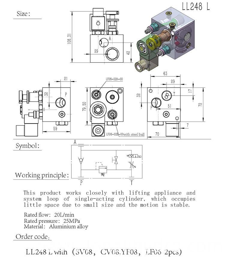 LL248 Customize Hydraulic Aluminum Manifold Block valves