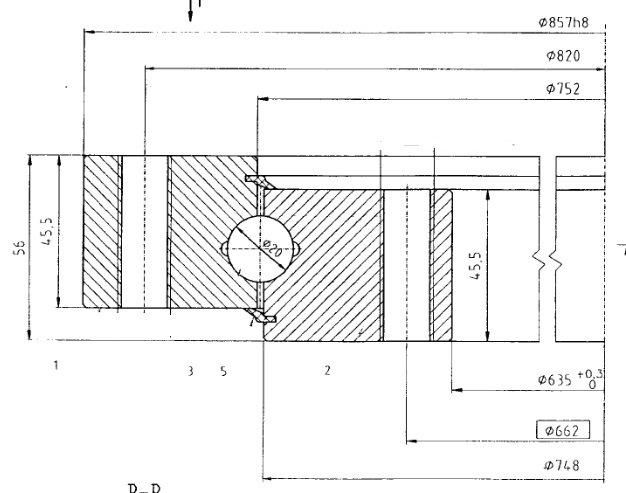 Ball Slewing Rings Bearing Zlk 33398-B Turntable Bearings Vk072-3