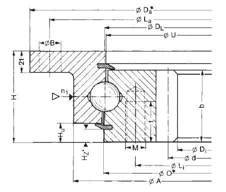 Light Bearing Slewing Ring Bearing Turntable Bearing Ball Bearing Internal Gear Bearing Flanged Bearing (282.30.1200.013 (Type 110/1400.2))