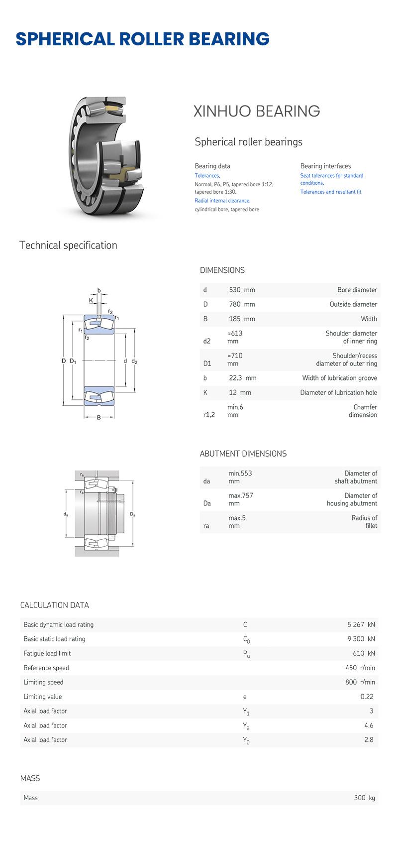 Xinhuo Bearing China Auto Bearing Suppliers 15 Inch Ball Bearing23228 Sealed Spherical Roller Bearings