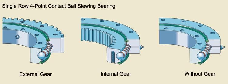 012.50.4500 4726mm Single Row Four Point Contact Ball Slewing Bearing with External Gear