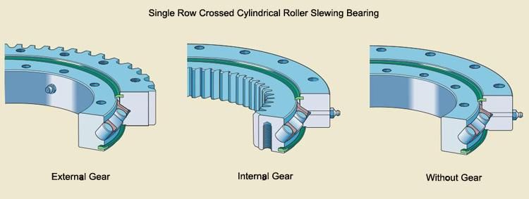 111.40.2500 2418mm Single Row Crossed Cylindrical Roller Slewing Bearing with External Gear