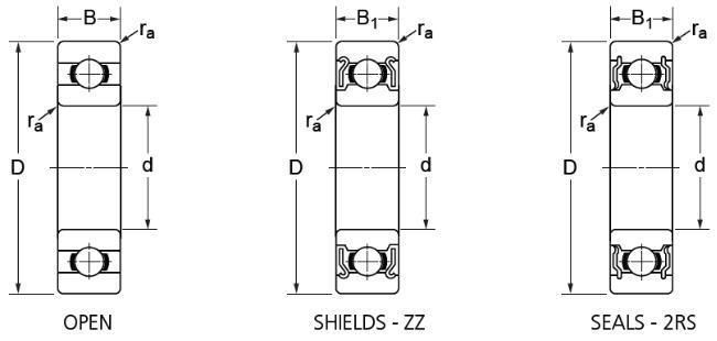 High Precision 600 Series 604Z/ZZ/RS/2RS Miniature Deep Groove Ball Bearing