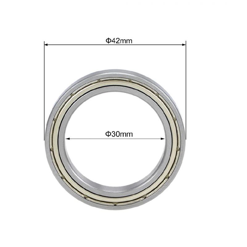 6806zz Deep Groove Ball Bearings 30mm Inner Dia 42mm Od 7mm Bore Double Shielded Chrome Steel