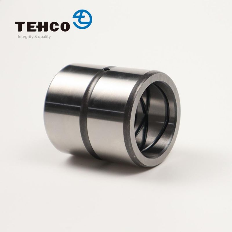 Factory Supplier High Quality GCr15 Carbon Steel Bushing with Cross Oil Grooves and Heat Treatment for Excavator Machine.