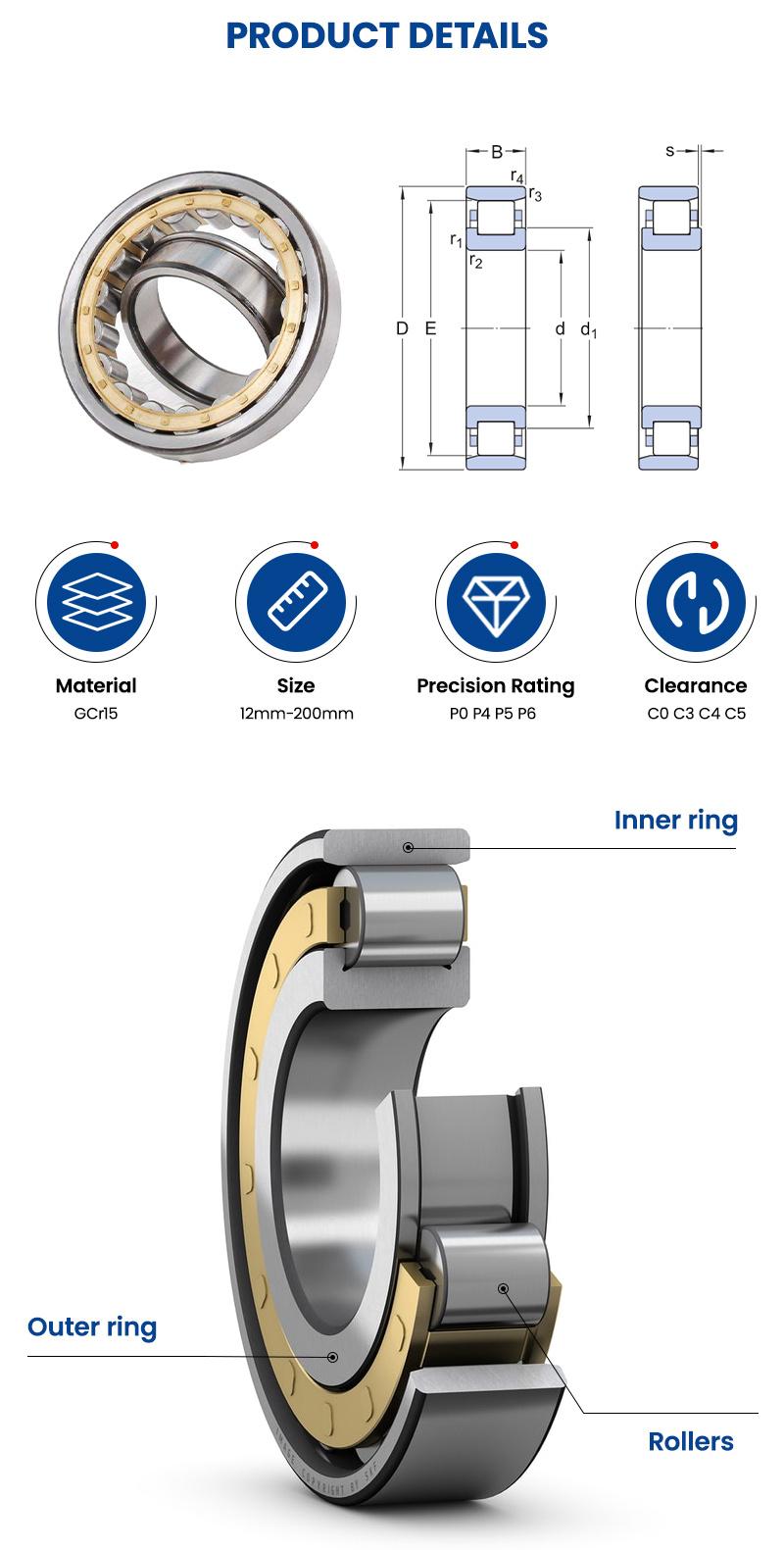 Xinhuo Bearing China Collar Bearing Custom Distributors Nj336em N Type Cylindrical Roller Bearing