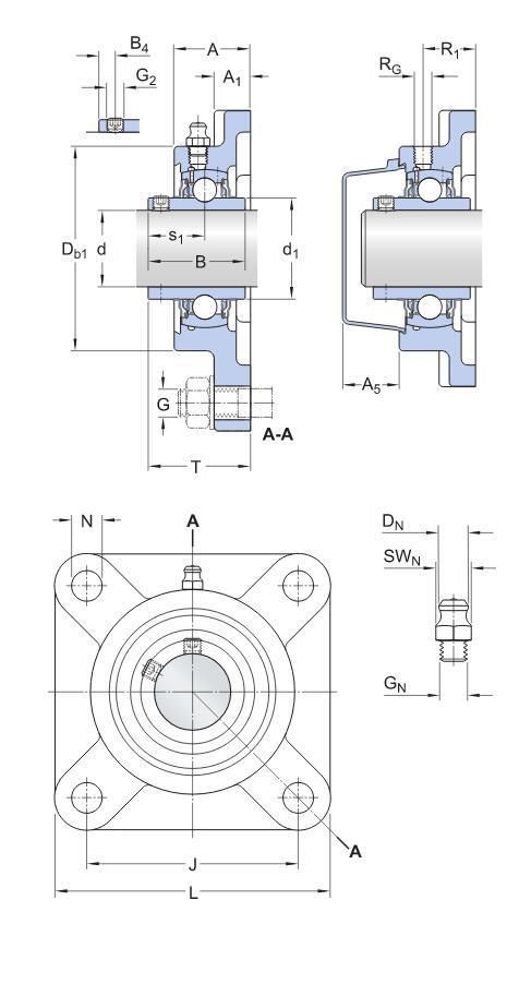 Ucf 215 Pillow Block Bearing Ucf215 Flanged Housing Unit