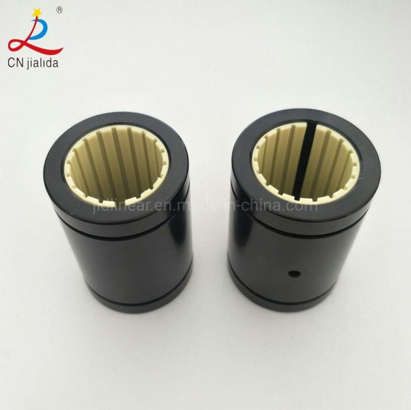 3D Printer Polymer Bushing Bearing Oilless Closed Anodized Aluminum Adapter Plastic Linear Plain Bearing Same Size as LME linear ball bearing(LME10 12 16 20 25)