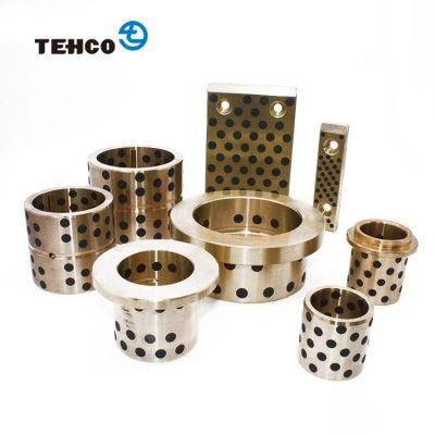 Oilless Sleeve Casting JDB Brass CNC Machining Bushing Made of CuZn25Al5Mn4Fe3 and Graphite of Good Corrosion Resistance.