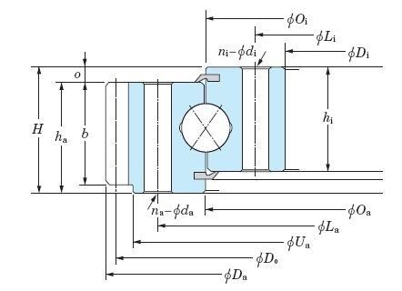 Koyo Ball Turntable Bearing (TH750A TH868A TH995) External Gear Slewing Ring Bearing