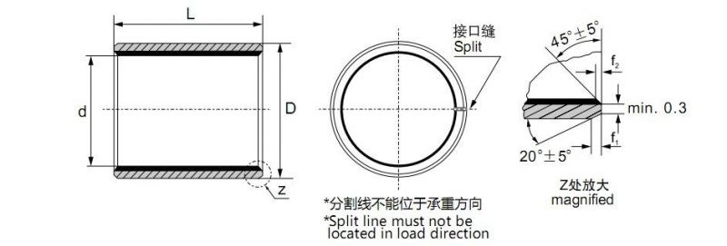 Sf-1b Metal-Polymer Composite Oilless Bearing Bush Bronze Bushing Oilless Bearing