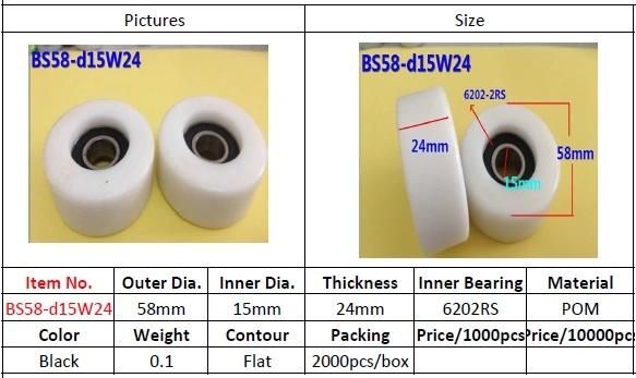 Window and Door Roller Bearing Plastic Pulley Bearing 30*8*22mm