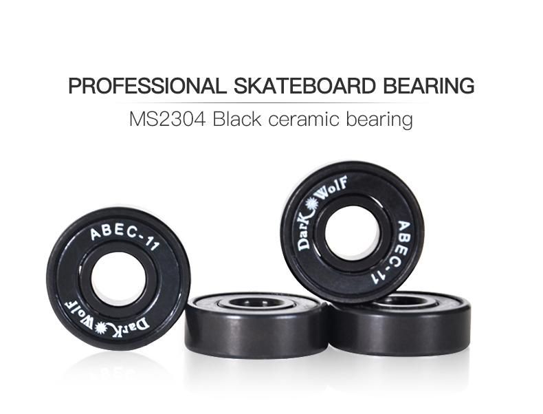 PRO ABEC-11 Nylon Ball Roller Retainer Black Ceramic Skate Skateboard Wheel Bearings