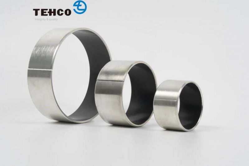 Custom Metal Sleeve Flange Bearing DU SF1 Steel Base Sintering Bronze Powder Metallurgy Bushing with PTFE for Printing Machine.