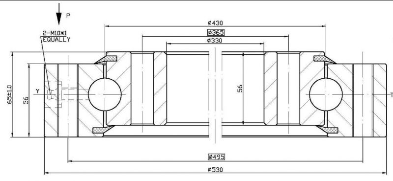 Ball Slewing Ring Bearing with External Gear 9o-1b25-0430-0537 Turntable Bearings