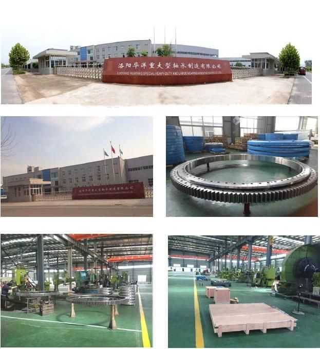 Three Row Cylindrical Roller Turntable Bearing Internal Gearing Swing Bearing Crane Geared Slewing Ring Bearing