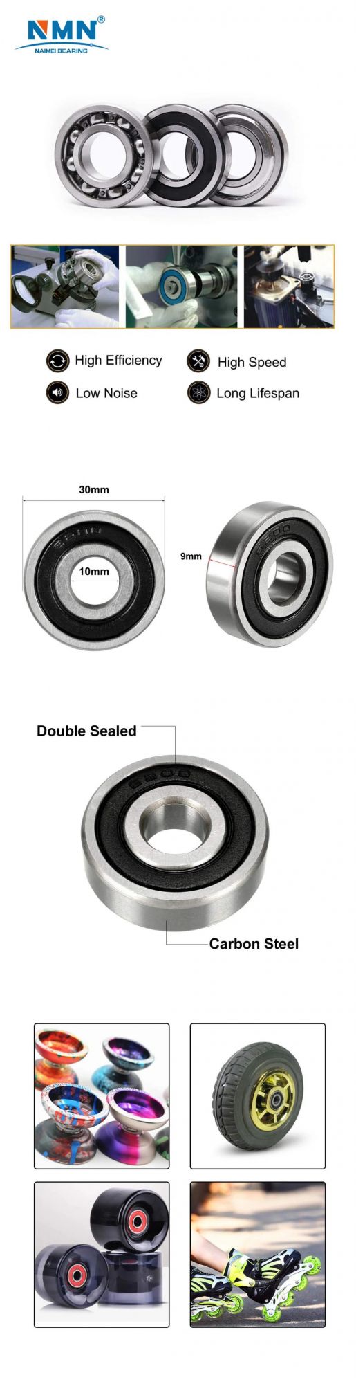 Super Precision Chrome Steel/Ball Bearings 6202 6203 6204 6205 6206