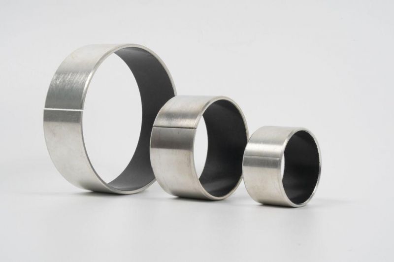 TCB100 PTFE Layer Steel Base Self-lubricating Oilless Bushing of Low Friction Coefficient for Textile and Tobacco Machinery.