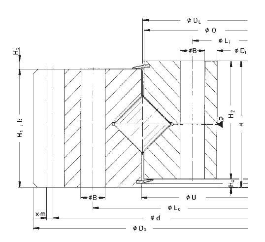 Single Row Roller Swing Bearing 161.36.1700.890.11.1503 Slewing Ring Bearing for Bucket Wheel Stacker Reclaimer