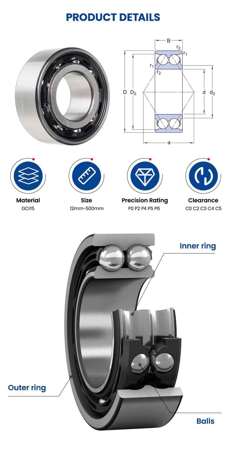 Xinhuo Bearing China Precision Deep Groove Ball Bearing ODM High Quality Wholesale Custom Long Life Plastic Nylon Pulley Bearing for Window Door 7010AC