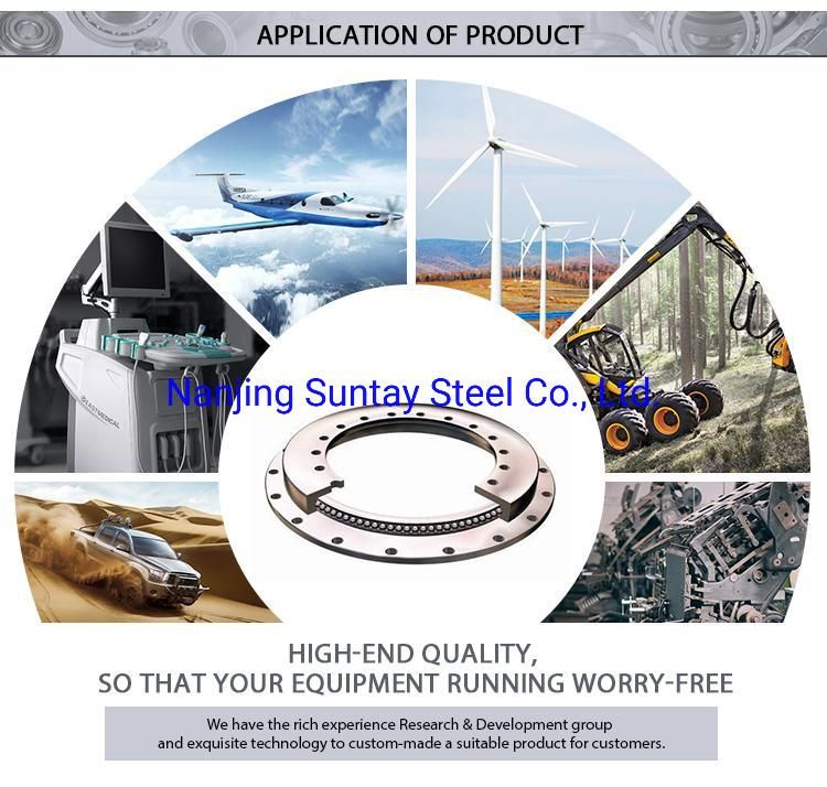 High Accuracy Steel Crossed Roller Slewing Bearing with Pinion for Heavy Equipments